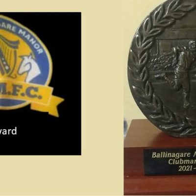 Award from Ballinagare Manor Utd FC